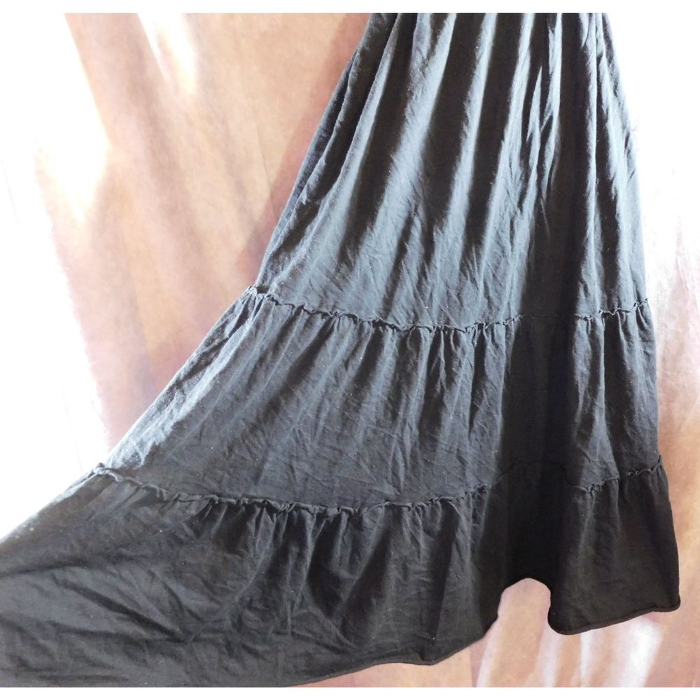 Black Faded Glory Spaghetti Strap Peasant Dress - Picture 4 of 10